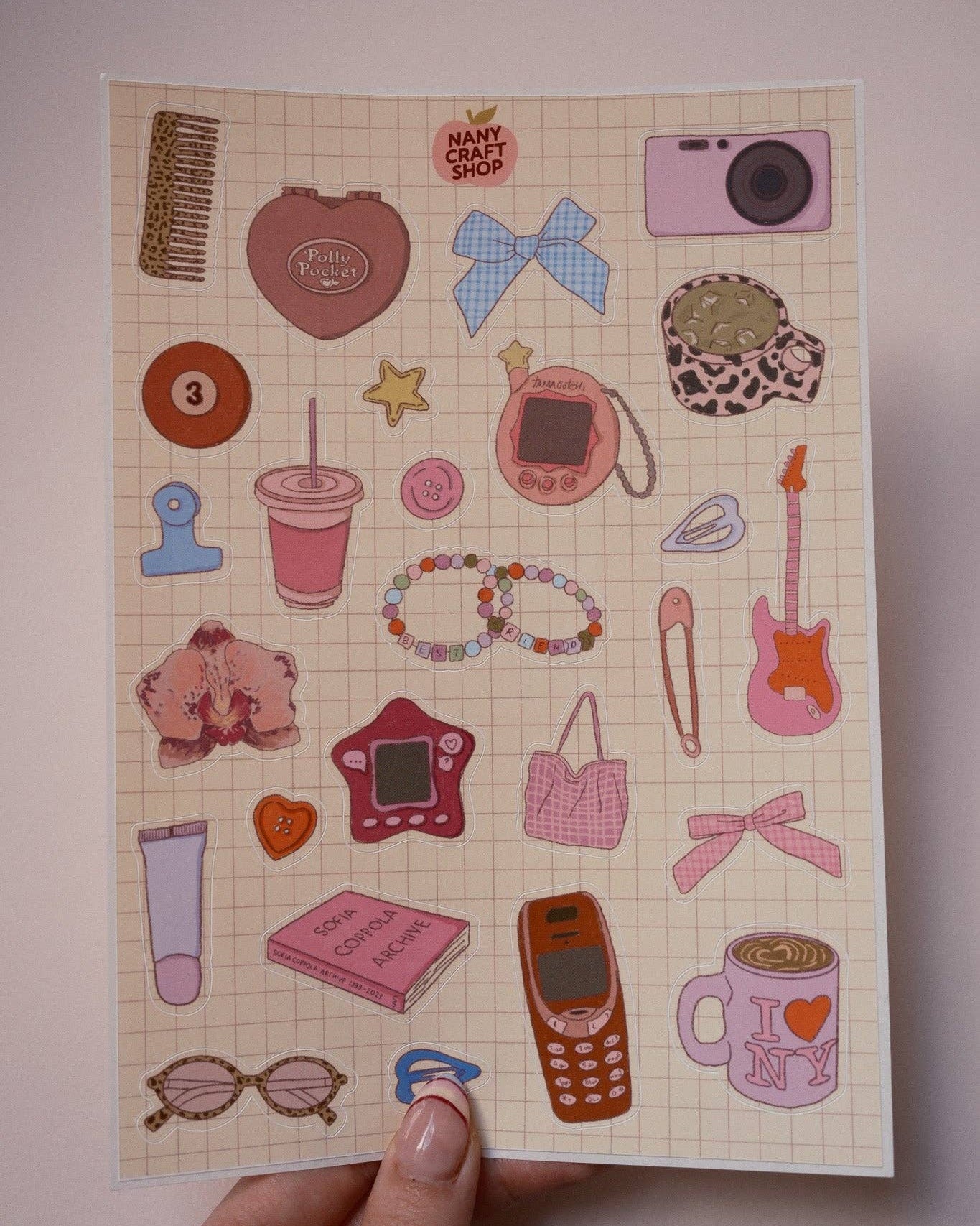 Planche stickers A5 Nostalgie