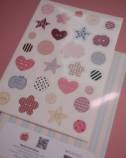 Planche stickers A6 boutons