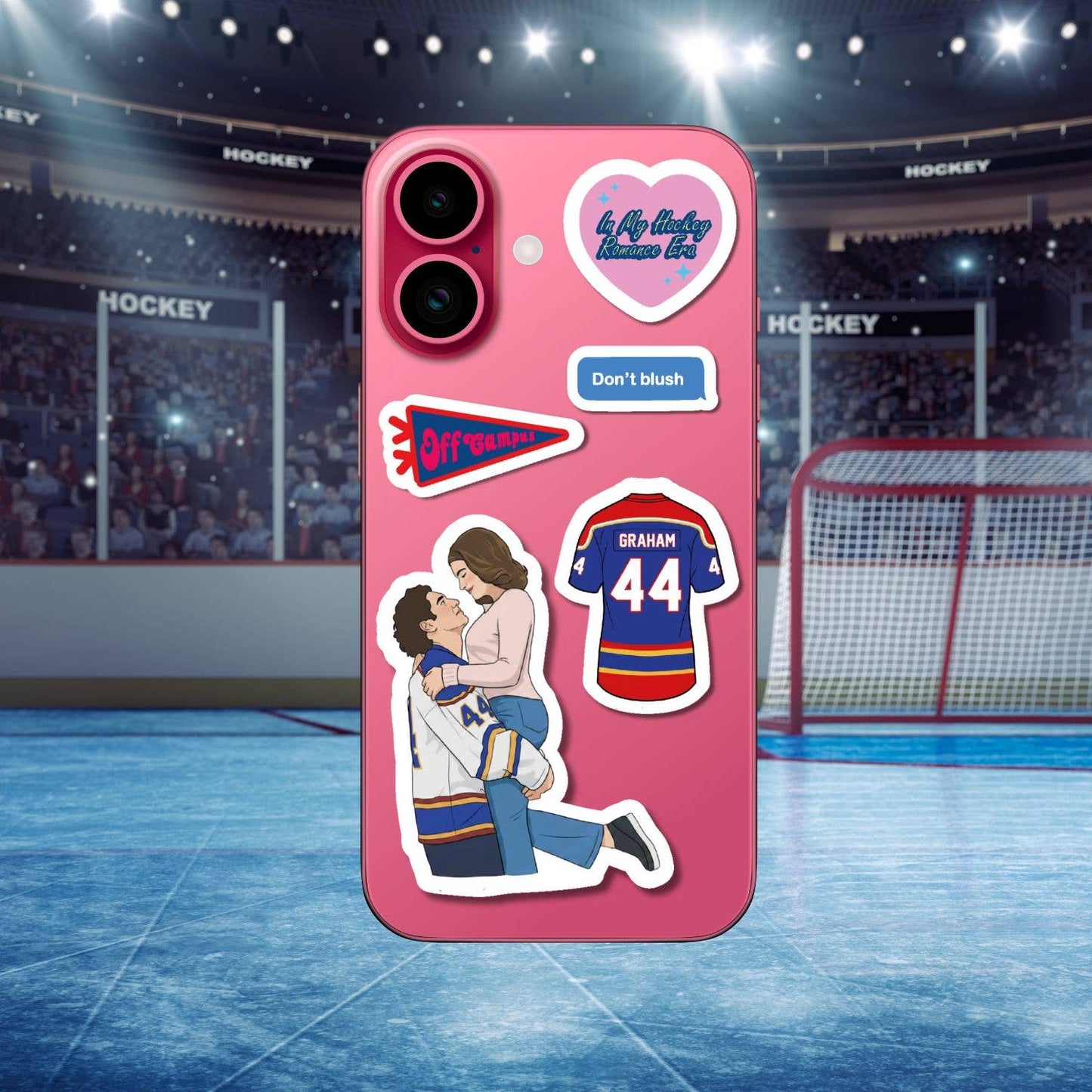 Planche de stickers A5 - Off Campus Hockey Romance