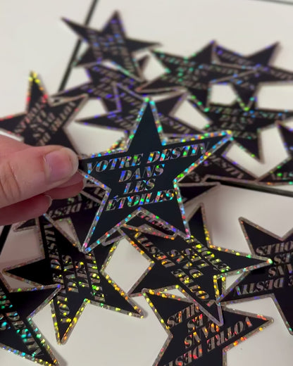 Sticker scintillant Dans les étoiles