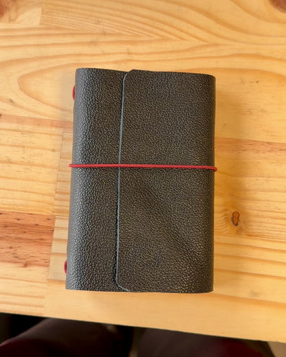 Carnet en cuir grainé - Noir