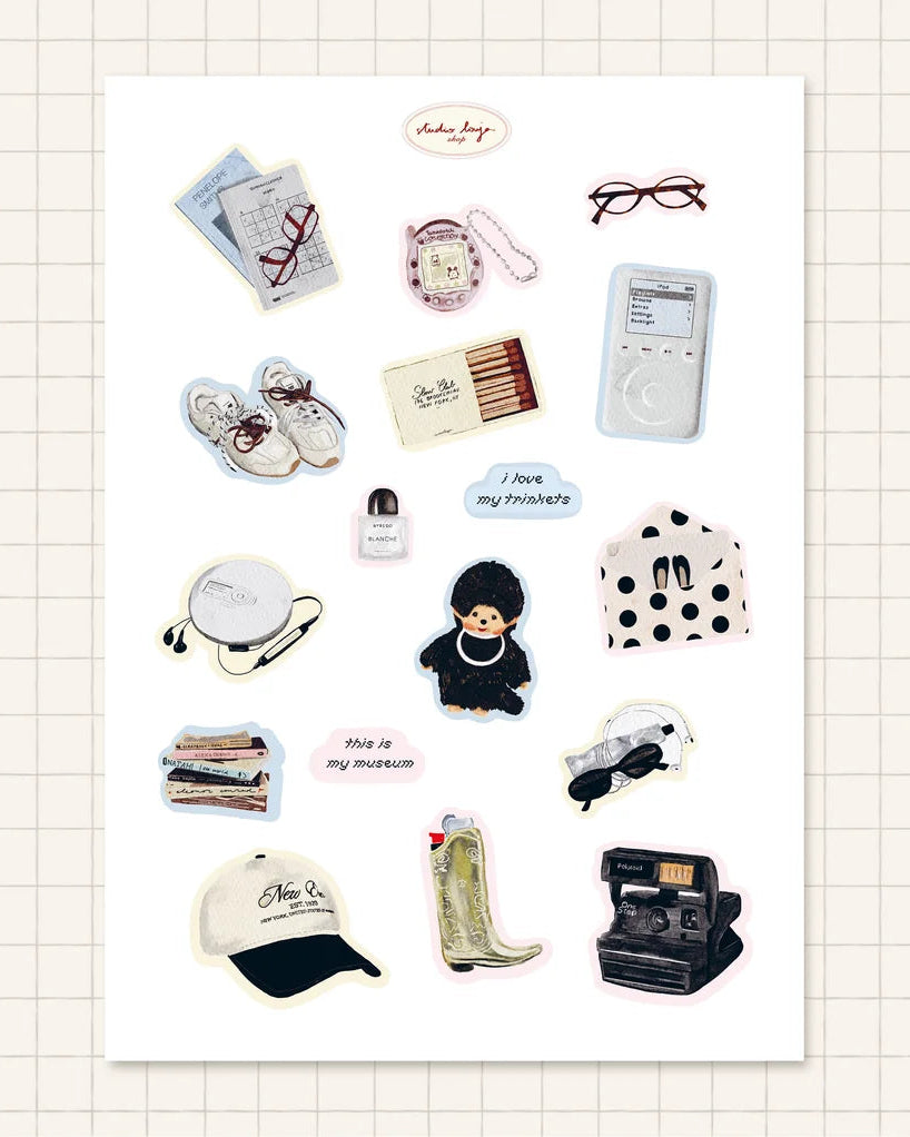 Planche de Stickers A5 - My trinkets