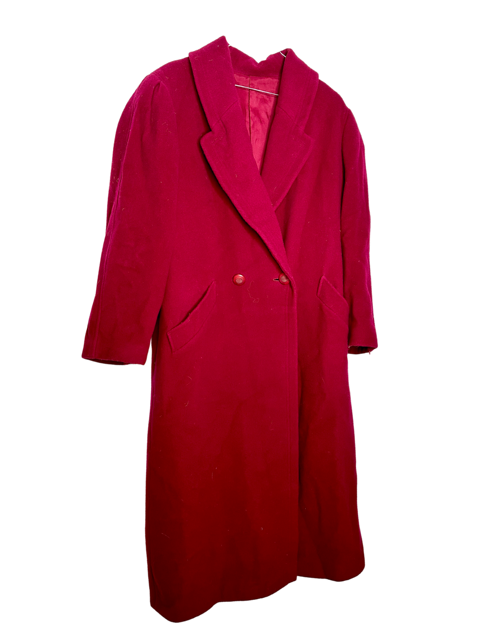 Manteau long couleur framboise | 40