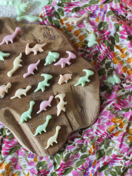 Fondants bougie à faire fondre en forme de dinosaure