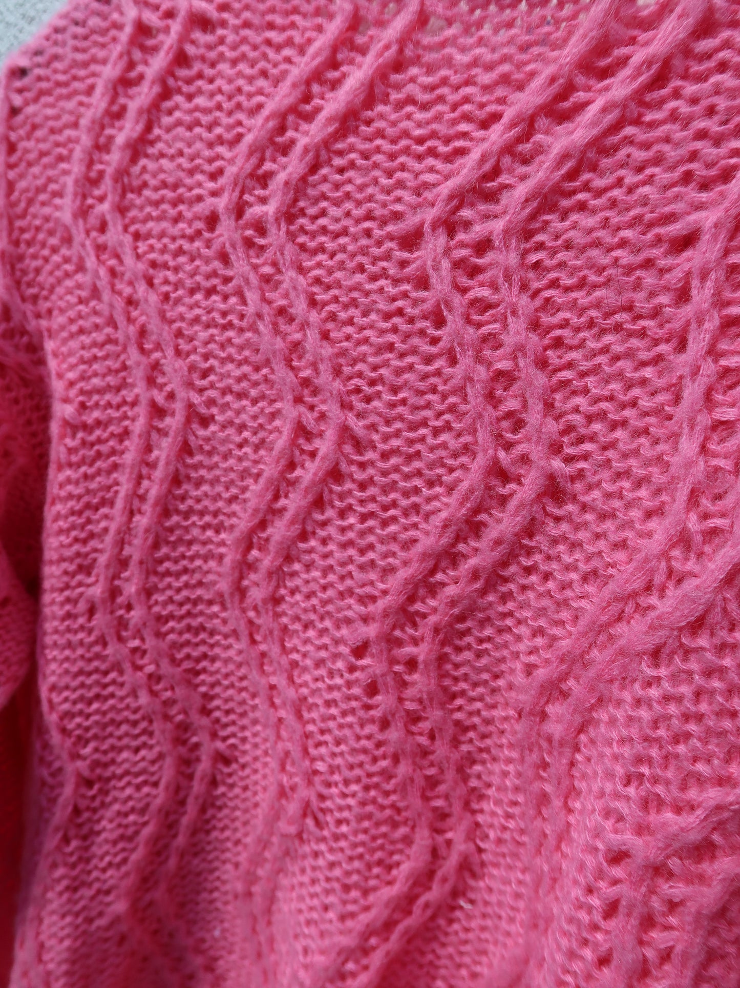 Pull tricoté rose fuchsia | L