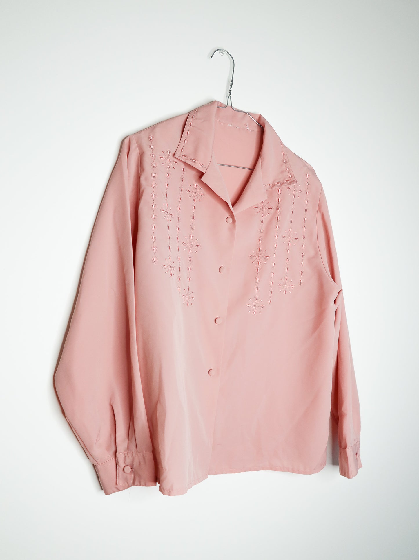 Chemise rose à broderies | L