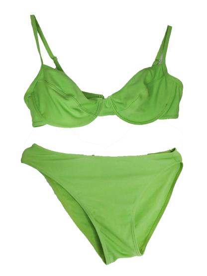 Maillot de bain 2 pièces vert pomme | L