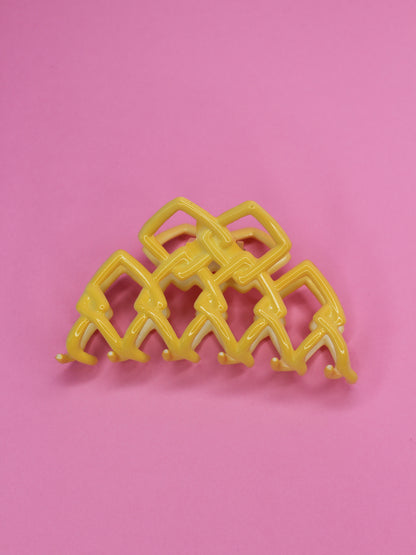 Grande barrette à cheveux jaune