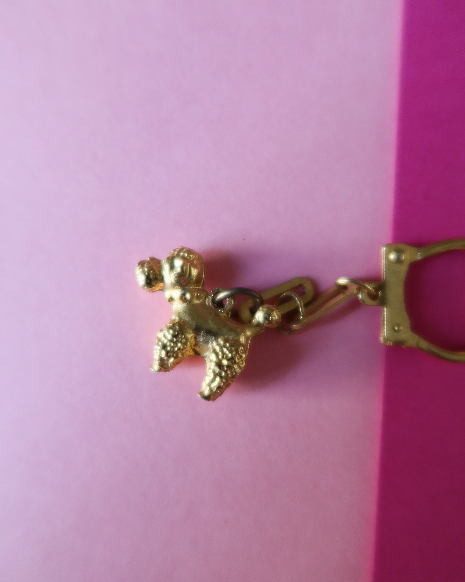 Porte clés rond 25 mm avec chainette - Doré rose x1 - Perles & Co