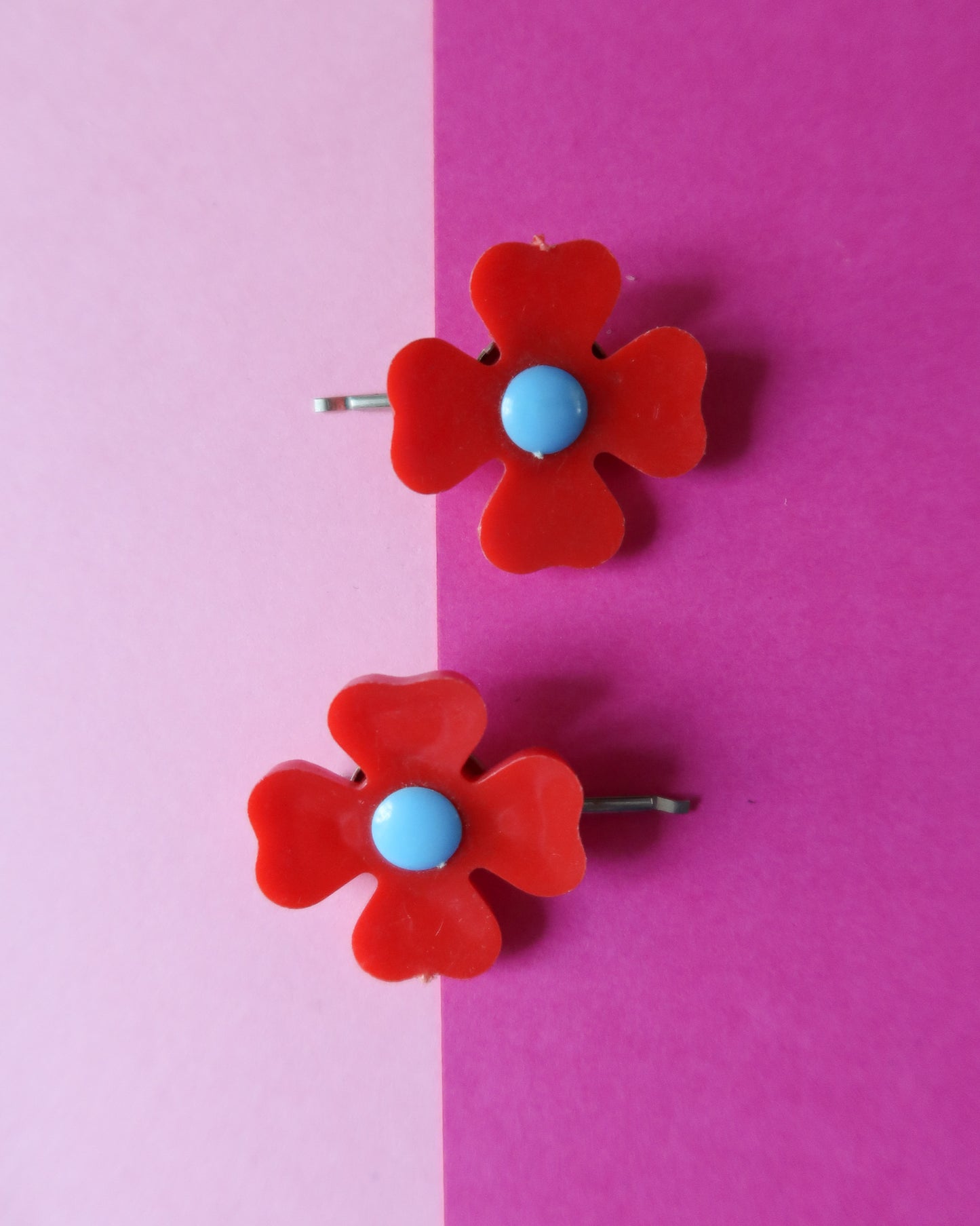 Barrettes à fleurs multicolores