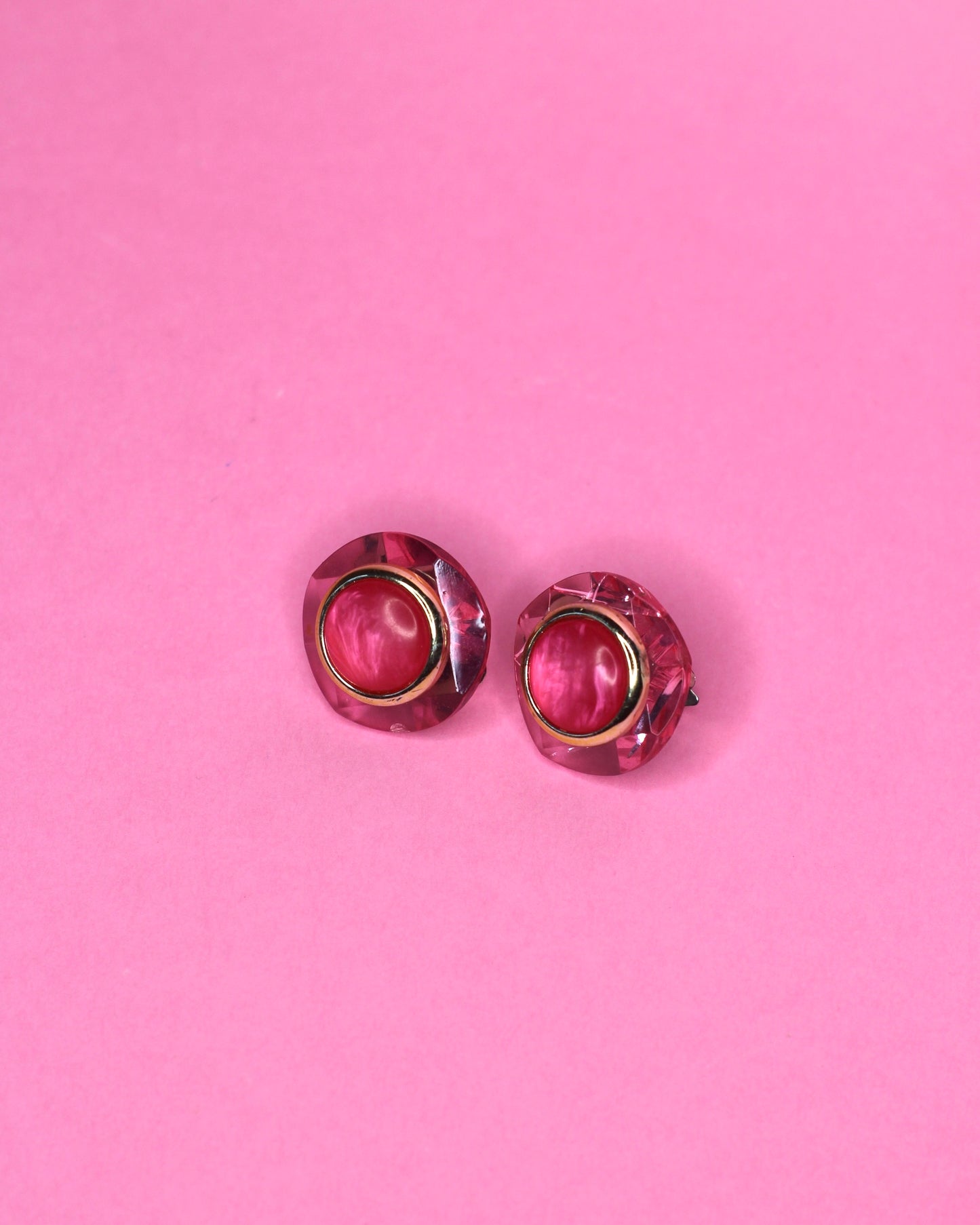 Boucles d'oreilles rondes roses