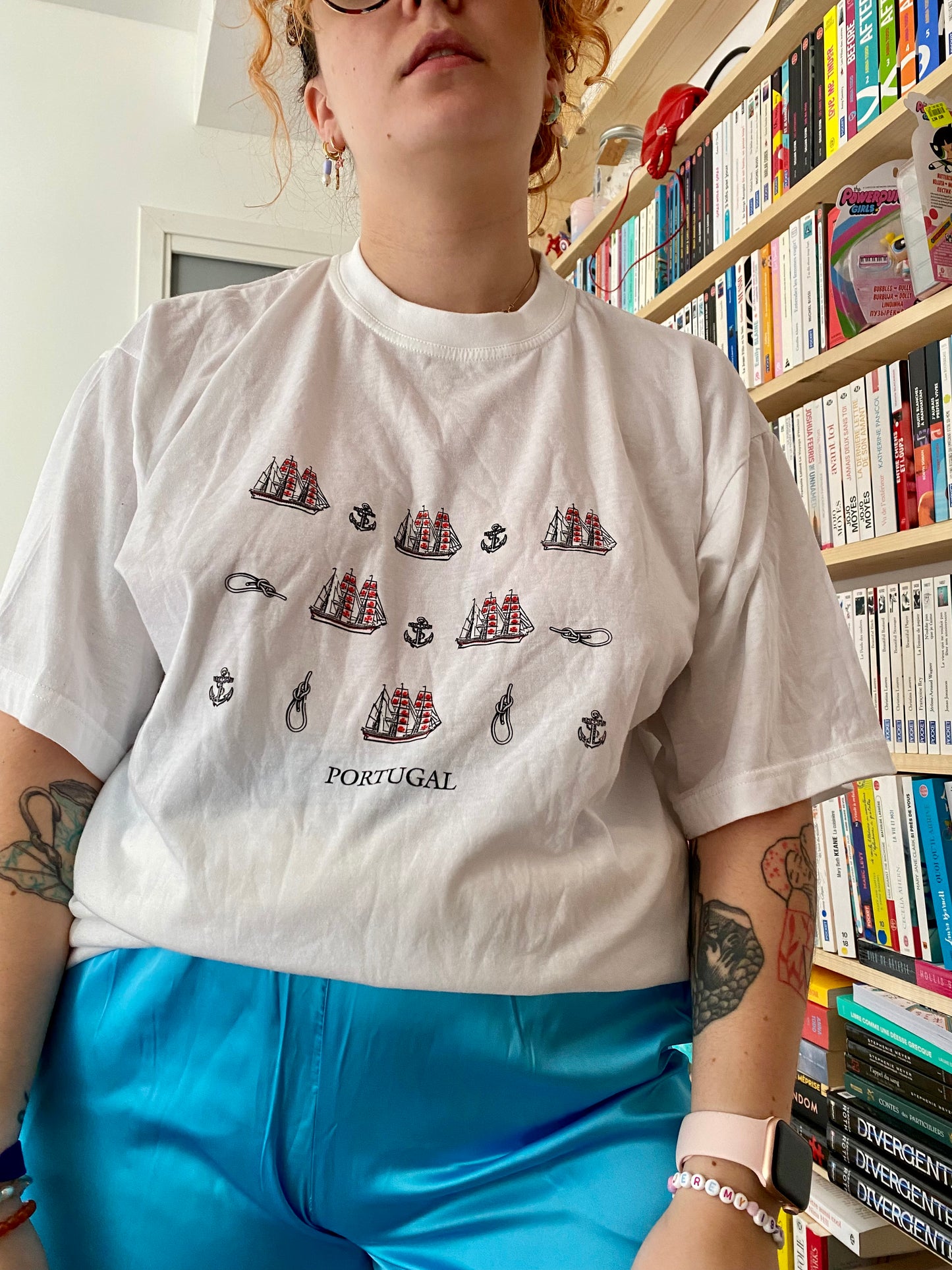 T-shirt souvenir Portugal avec bateaux | XL