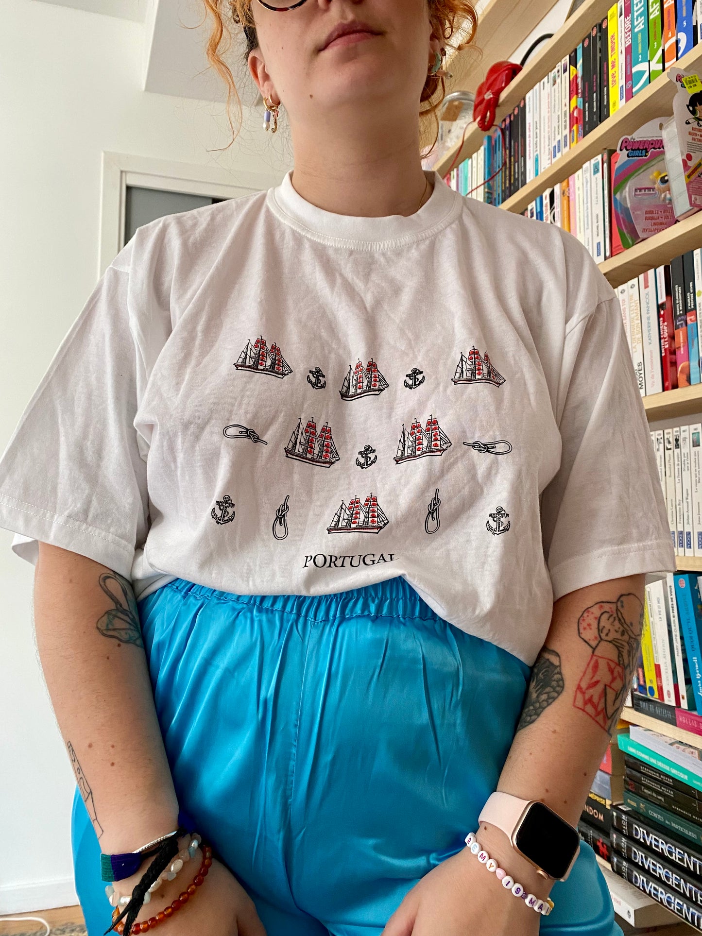 T-shirt souvenir Portugal avec bateaux | XL