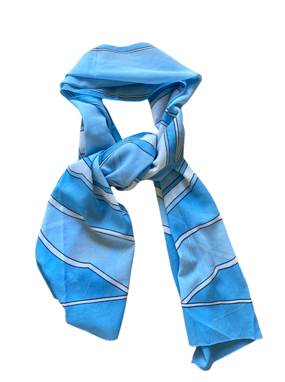 Foulard bleu à rayures