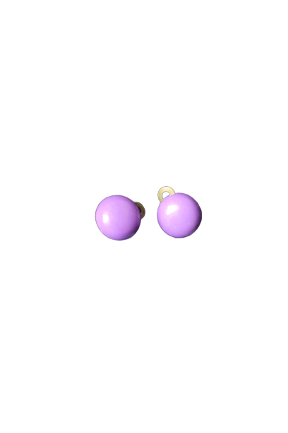 Boucle d'oreille bouton bakelite violet