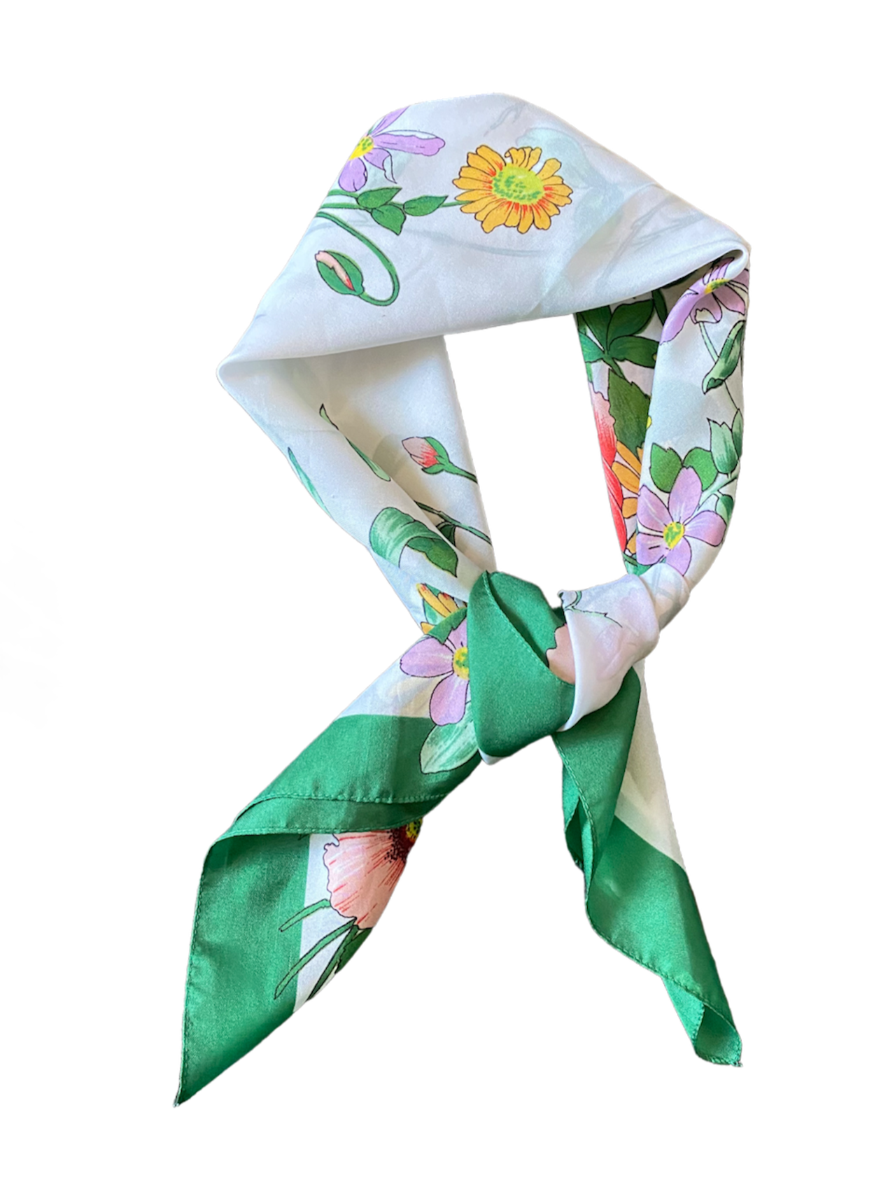 Foulard à fleurs champêtres