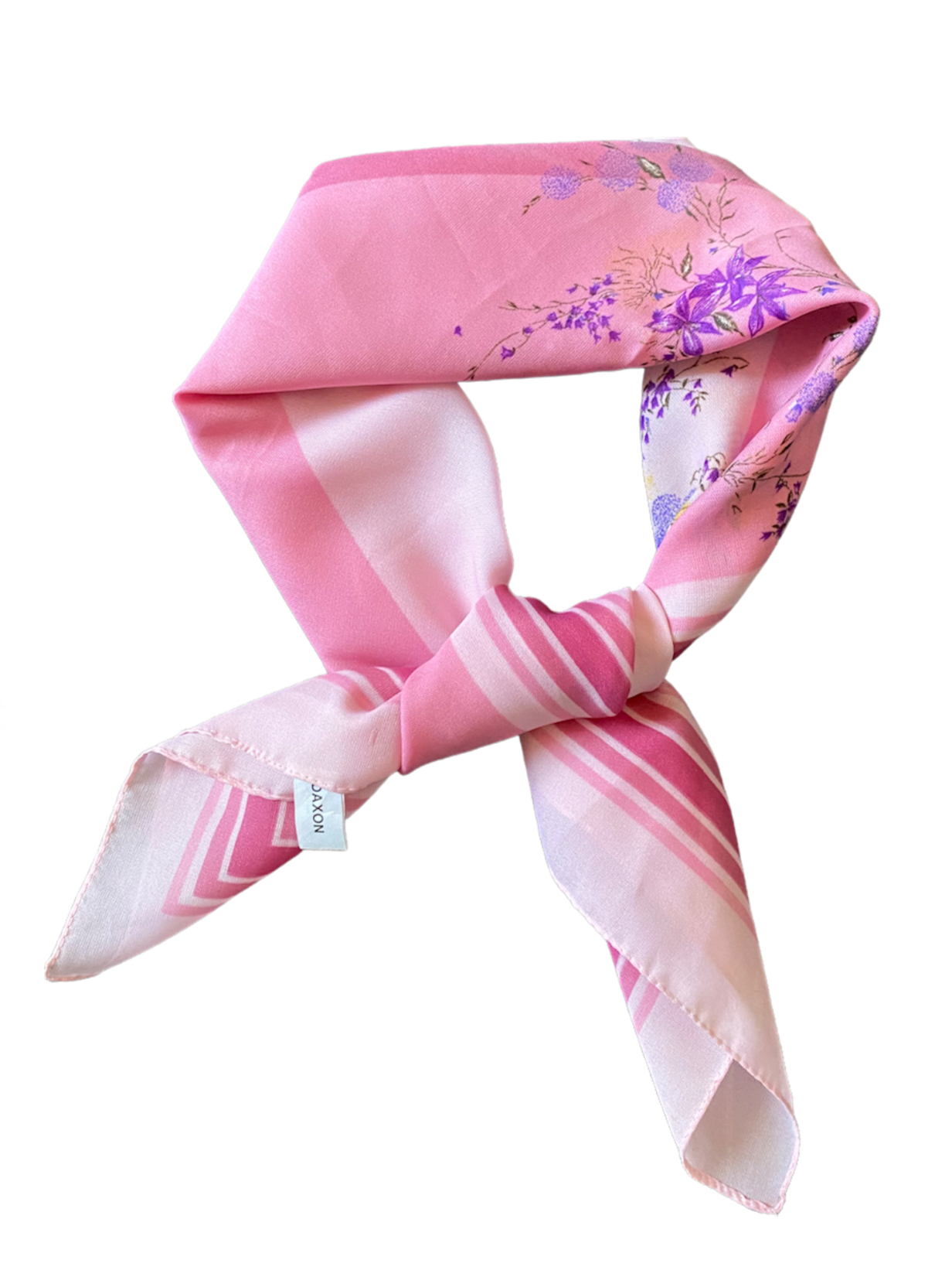 Foulard rose à fleurs